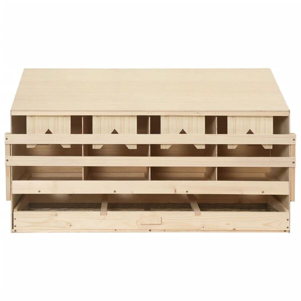 vidaXL Ponedero para gallinas 4 compartimentos madera pino 106x40x59cm