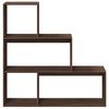 vidaXL Librer&iacute;a divisora 3 niveles madera marr&oacute;n roble 123x29x123 cm