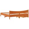 vidaXL Estructura cama con cajones madera pino marr&oacute;n cera 200x200 cm