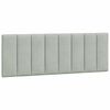vidaXL Cabecero de cama acolchado Hanko terciopelo gris claro 137 cm