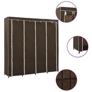 vidaXL Armario con 4 compartimentos marr&oacute;n 175x45x170 cm