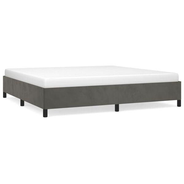 vidaXL Estructura cama sin colchón terciopelo gris oscuro 200x200 cm