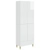 vidaXL Juego de armarios 2 uds. Blanco Brillante Madera de ingenier&iacute;a