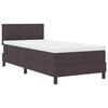 vidaXL Cama tipo Box Spring Marr&oacute;n Oscuro 90 x 190 cm tela