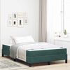 vidaXL Cama tipo Box Spring con colch&oacute;n Verde oscuro 120 x 200 cm tela