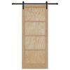 vidaXL Puerta Corredera Marrón 86 x 211 cm Madera de pino macizo