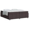 vidaXL Estructura de cama con colch&oacute;n Marr&oacute;n Oscuro 200 x 200 cm tela