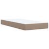 vidaXL Cama box spring con colch&oacute;n cuero sint&eacute;tico capuchino 90x200 cm