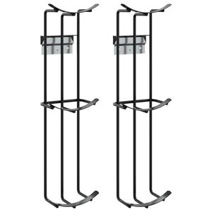 vidaXL Copas de salto de barril 2 unidades acero negro