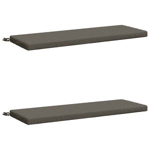 vidaXL Cojines para banco de 2 piezas SOEST 2 uds. 100% Poli&eacute;ster Gris