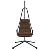 vidaXL Silla huevo colgante Manual Café 94 x 107 x 196.5 cm Acero
