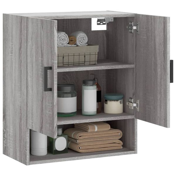 vidaXL Armario de pared madera de ingeniería gris Sonoma 60x31x70 cm