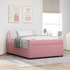 vidaXL Estructura de cama con colch&oacute;n Rosa 160 x 200 cm tela