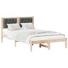 vidaXL Estructura de cama con cabecera Gris oscuro 135 x 190 cm