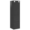 vidaXL Mueble TV pared madera contrachapada gris brillo 37x37x142,5 cm