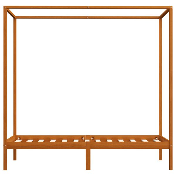 vidaXL Cama con dosel 2 cajones madera maciza pino 90x200 cm