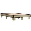 vidaXL Estructura cama madera ingenier&iacute;a metal roble Sonoma 140x190 cm