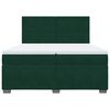 vidaXL Cama box spring con colch&oacute;n terciopelo verde oscuro 200x200 cm