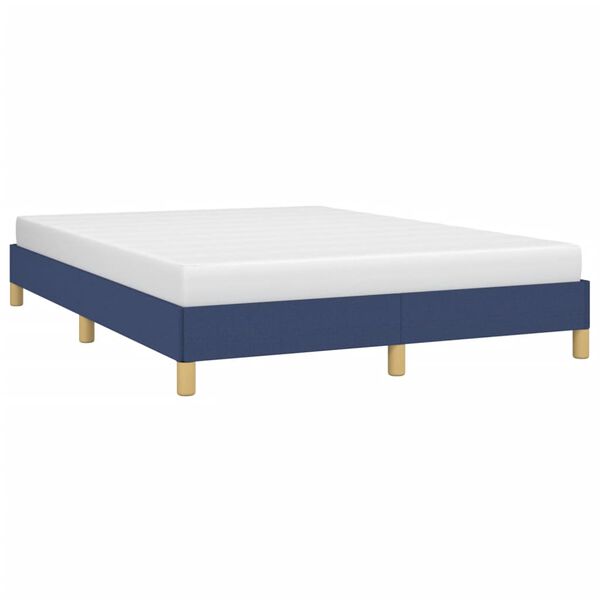 vidaXL Cama sin colch&oacute;n tela azul 140x190 cm