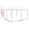 vidaXL Carpa de Fiesta Azul 400 x 400 x 266 cm Polietileno y Acero