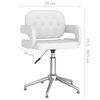 vidaXL Sillas de comedor giratorias 2 unidades cuero sint&eacute;tico blanco