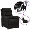 vidaXL Sill&oacute;n reclinable el&eacute;ctrico de tela negro