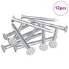 vidaXL Clavos para Madera 12 uds. Plateado &Oslash; 3 x 15 mm Metal