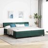 vidaXL Cama tipo Box Spring Verde oscuro 200 x 200 cm Terciopelo