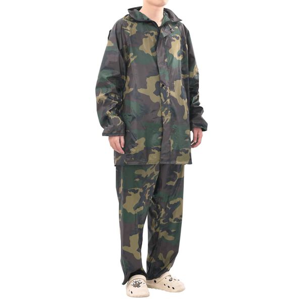 Chubasquero impermeable pantalón sudadera hombre camuflaje L