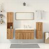vidaXL Juego de muebles ba&ntilde;o 5 piezas madera ingenier&iacute;a roble artisan