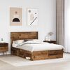 vidaXL Estructura de cama con cabecera Madera vieja 140 x 190 cm
