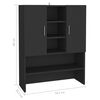 vidaXL Mueble de lavadora negro
