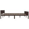 vidaXL Estructura cama 2 cajones madera pino marr&oacute;n oscuro 200x200 cm