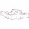 vidaXL Cama con almacenamiento Roble ahumado 160 x 200 cm