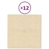 vidaXL Paneles de pared 12 uds tela color crema 30x30 cm 1,08 m&sup2;