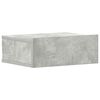 vidaXL Mesita de noche flotante contrachapada gris hormig&oacute;n 40x30x15cm