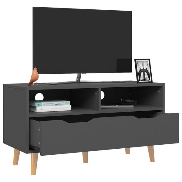vidaXL Mueble de TV madera de ingenier&iacute;a gris 90x40x48,5 cm