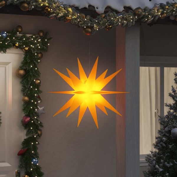 vidaXL L&aacute;mpara de Navidad con LED plegable amarilla 100 cm