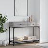 vidaXL Mesa consola madera de ingenier&iacute;a gris Sonoma 100x34,5x75 cm