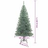vidaXL Árbol de Navidad Artificial Nevado con Luz LED Verde y 210 cm