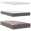 vidaXL Estructura cama otomana colch&oacute;n gris 120x190 cm cuero sint&eacute;tico