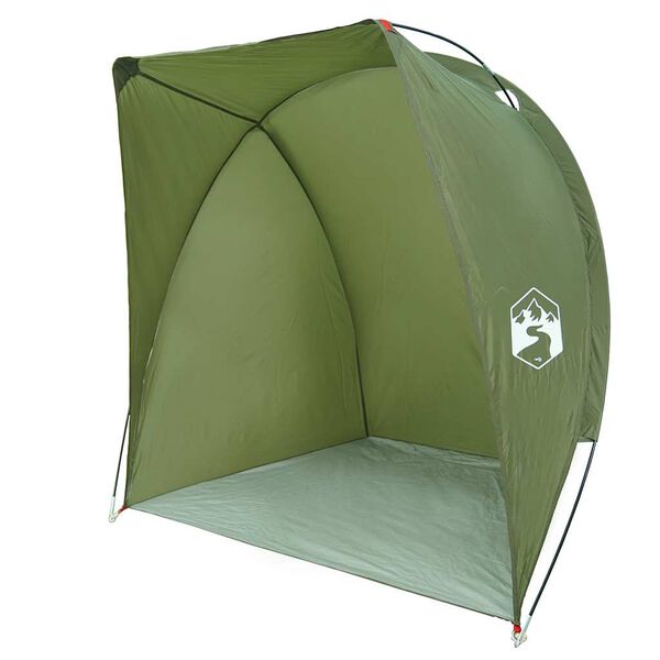vidaXL Tienda de pesca impermeable verde oliva