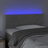 vidaXL Cabecero con LED de terciopelo gris claro 100x5x78/88 cm