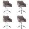 vidaXL Sillas de comedor giratorias 4 unidades tela taupe