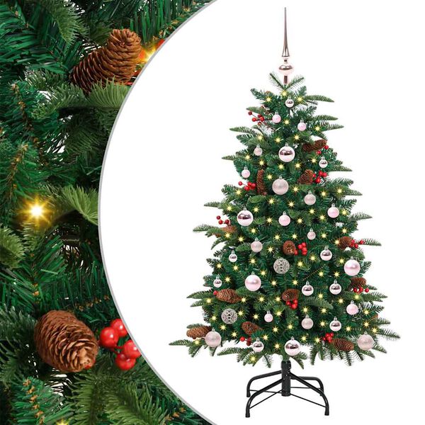 vidaXL &Aacute;rbol de Navidad artificial Verde 120 cm PVC, Metal y Pl&aacute;stico