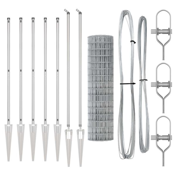vidaXL Valla con Poste Plateado 1,4 x 10 m Acero