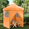vidaXL Tienda de fiesta plegable Pop-Up 4 paredes laterales naranja