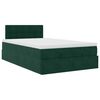 vidaXL Cama otomana con colch&oacute;n 120x190 cm terciopelo verde oscuro