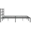 vidaXL Estructura cama sin colch&oacute;n con cabecero metal negro 183x213 cm