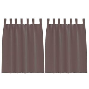 vidaXL Cortinas Opacas con Anillas 2 pcs Marr&oacute;n Oscuro 140 x 140 cm